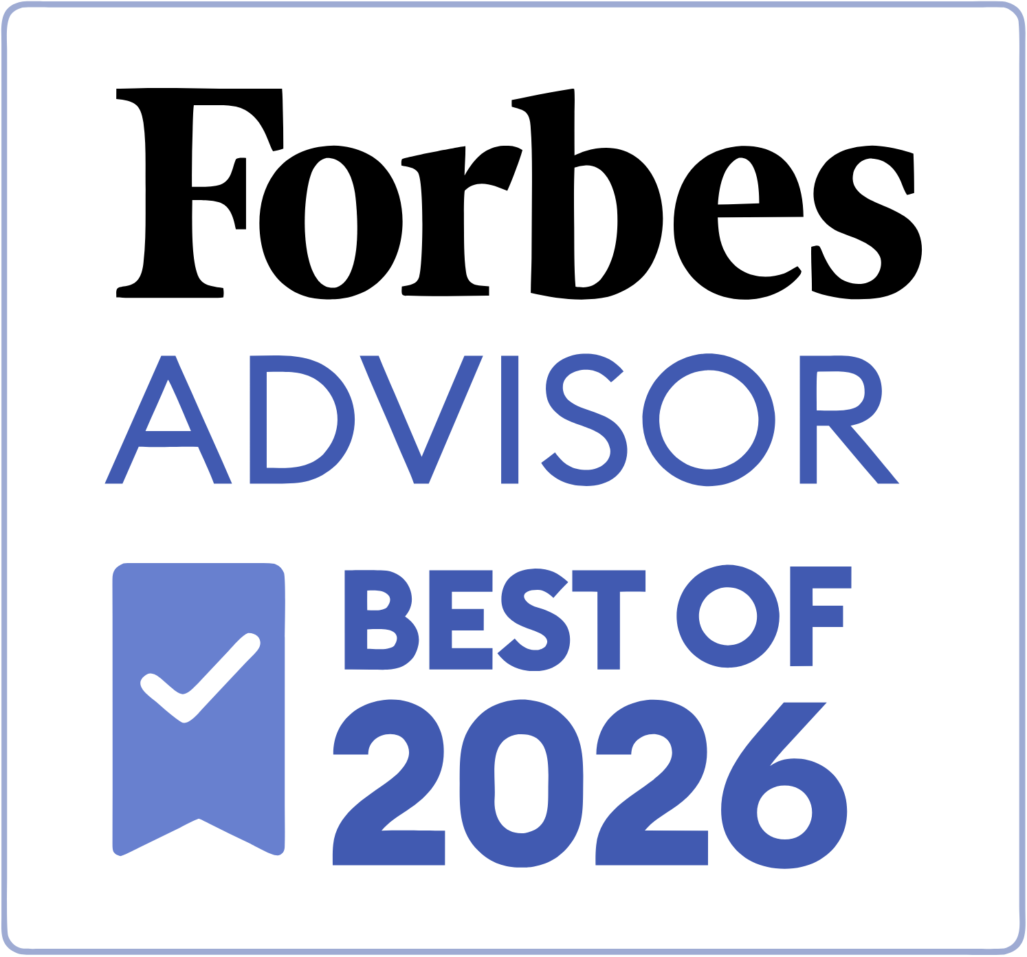 Badge awarded by Forbes Advisor for Best of 2026.