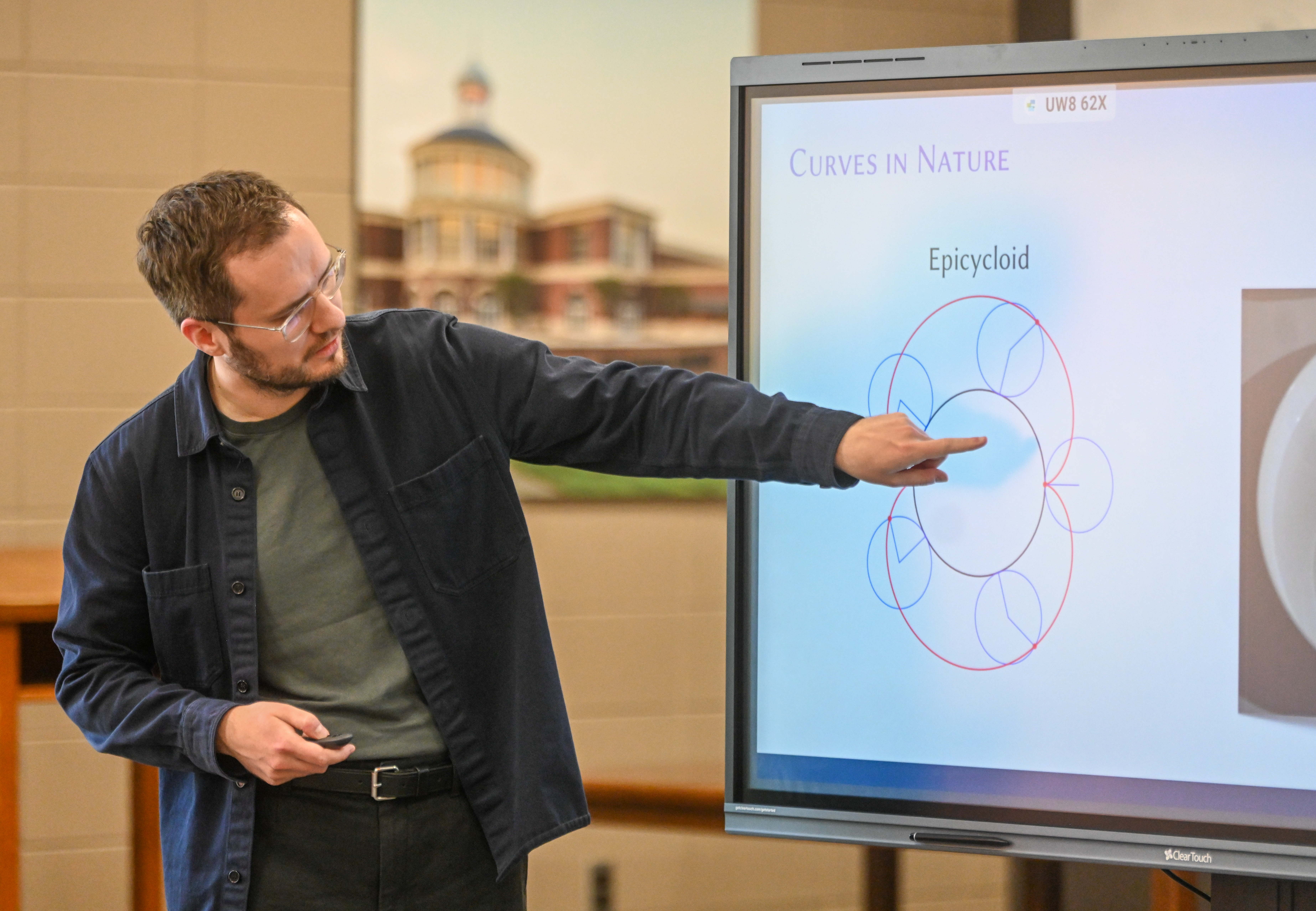 Fulbright Scholar Jiri Minarcik gives a lecture on space curves 