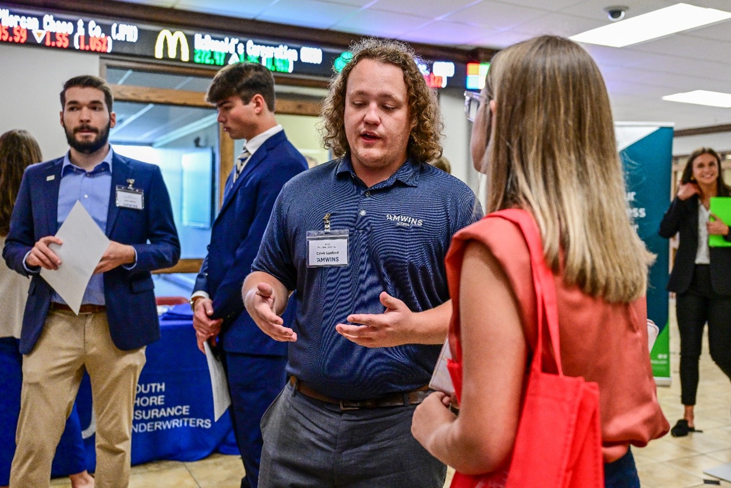 Students attending a career fair in John Robert Lewis Hall