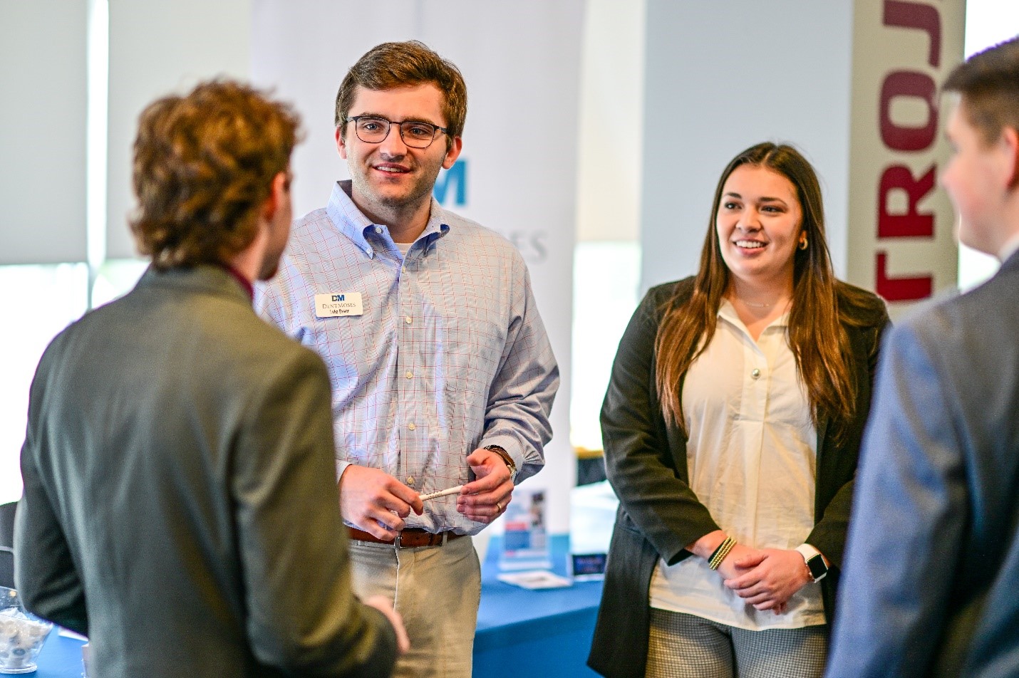 Students at a Sorrell College of Business career fair
