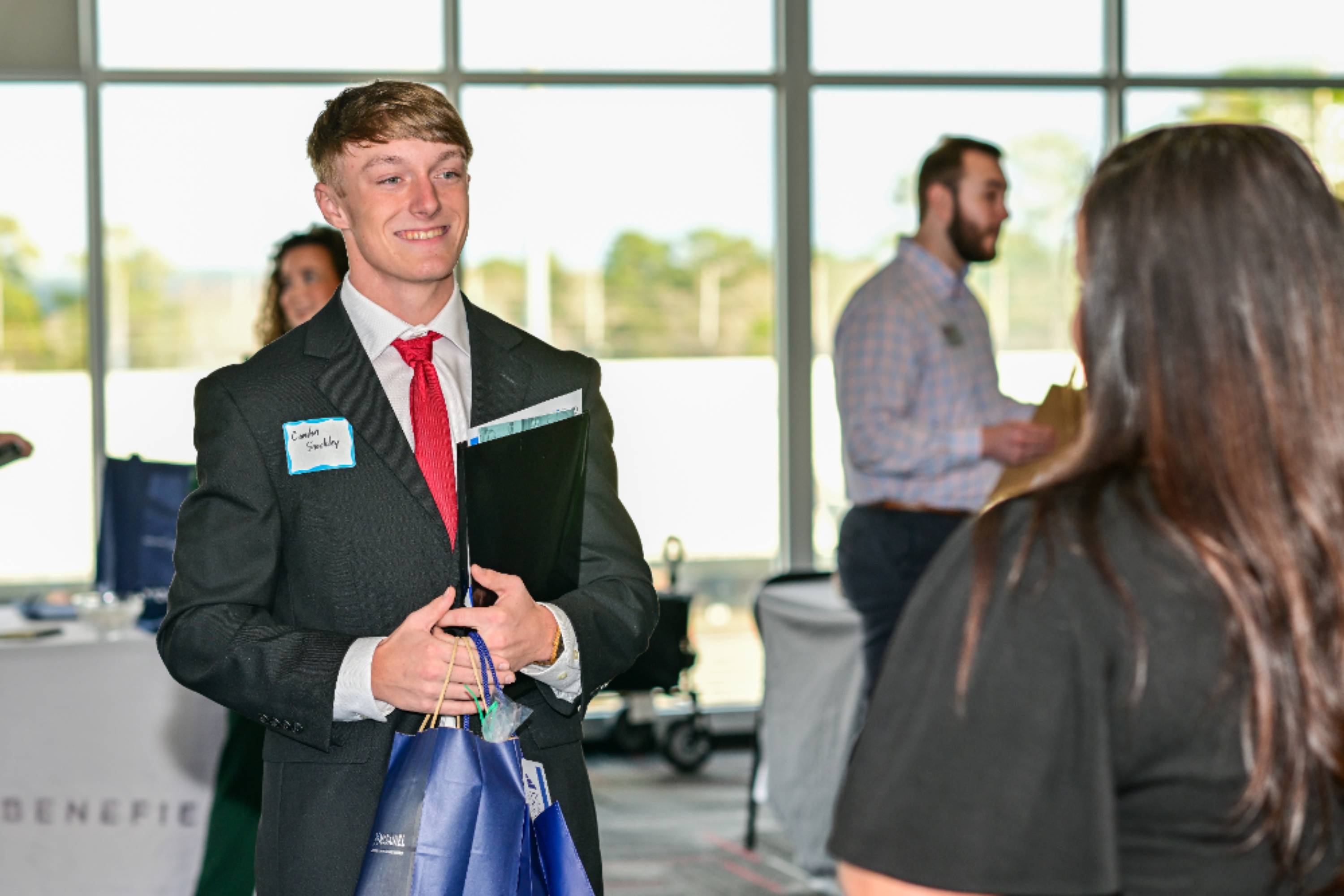 TROY students meeting with accounting firms.