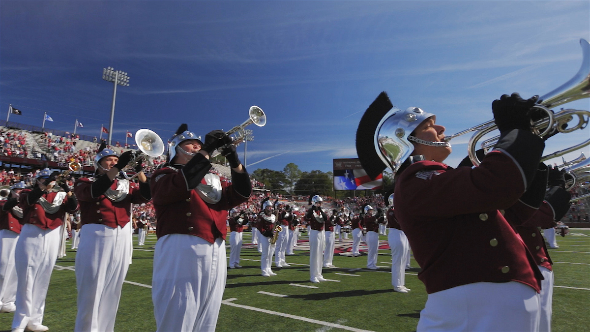 Band playing on the field