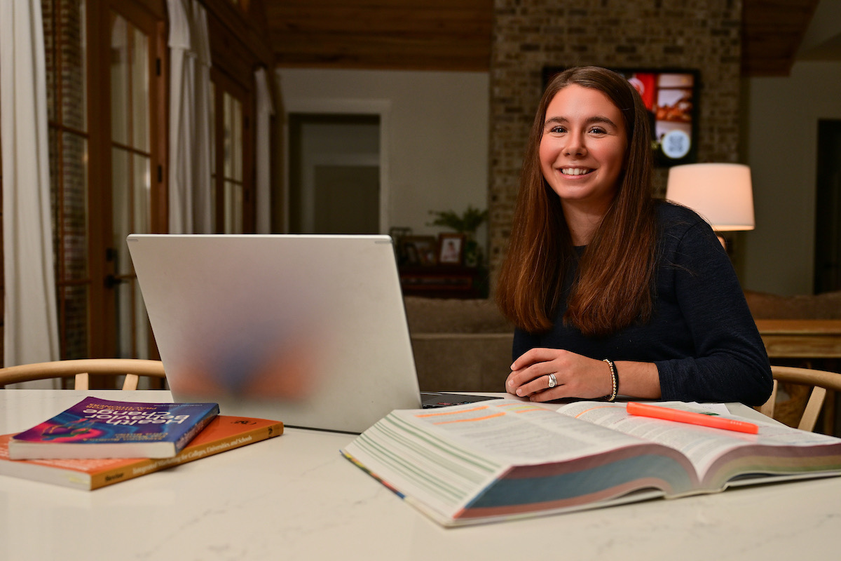 Nursing students studying