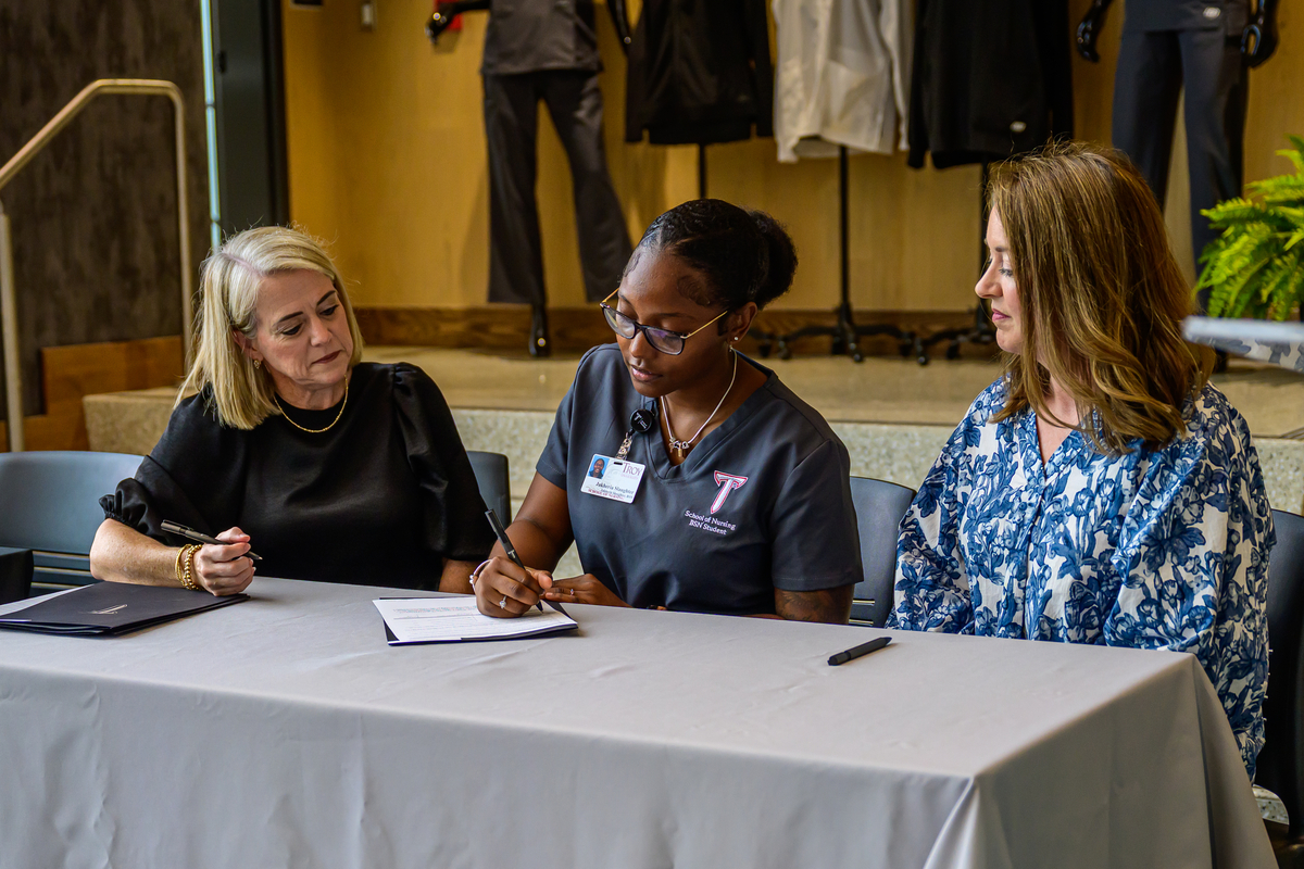 TROY's School of Nursing launched its Nursing Student Apprenticeship Program with a signing event for students.