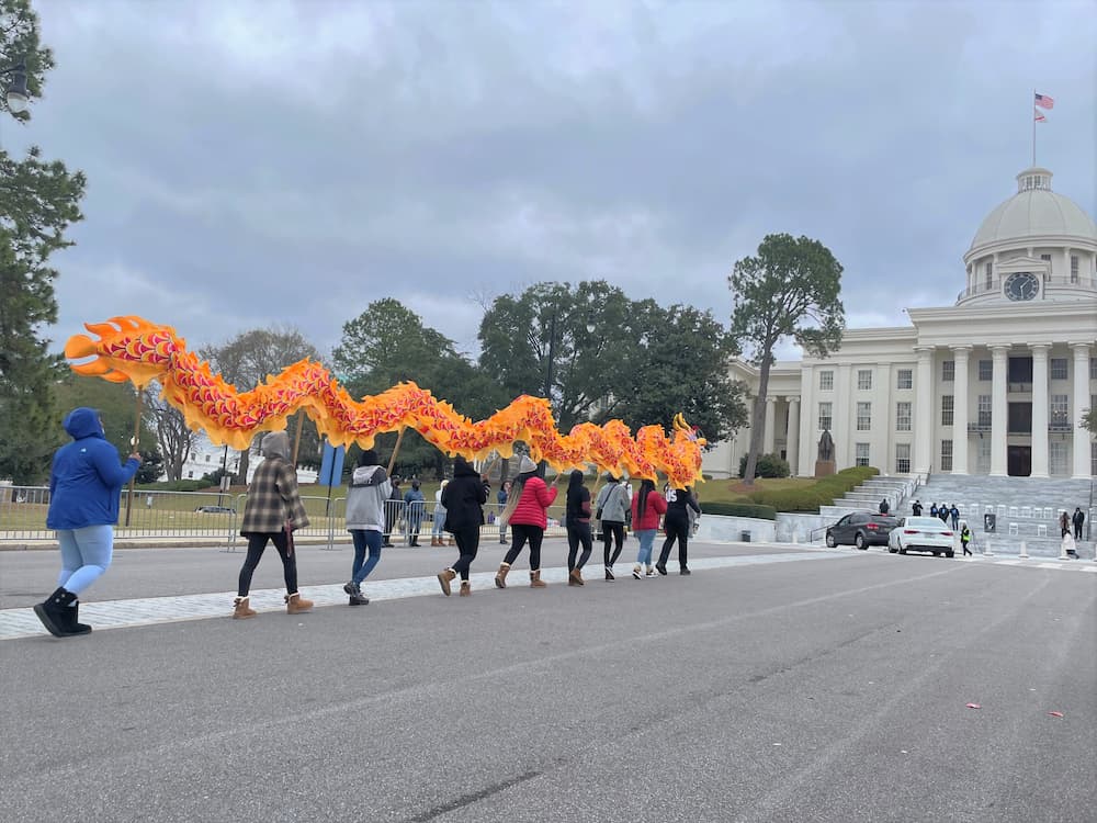 the parade ended at the capital of mongomery