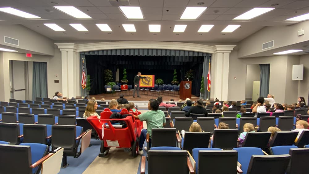 Wide view of the Coleman Center and its attendees