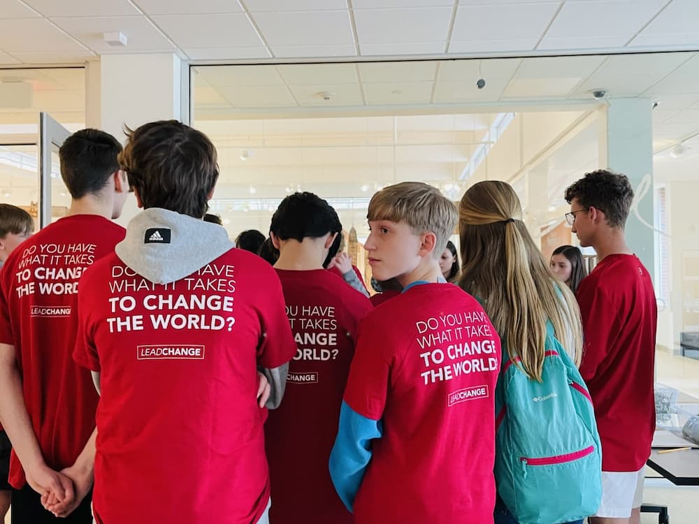 Students listening to a presentation at the International Arts Center
