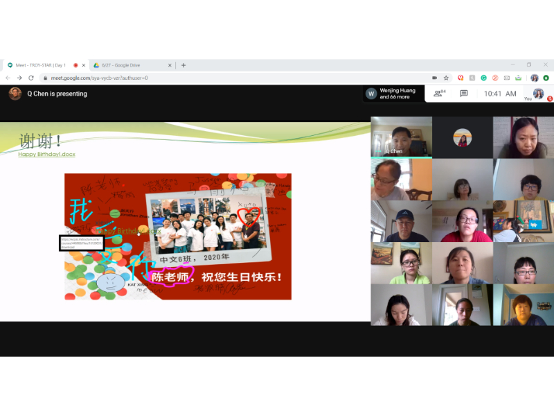 Mr. Chen, first presentation of the program, presented about the best ways to interact with students with online courses