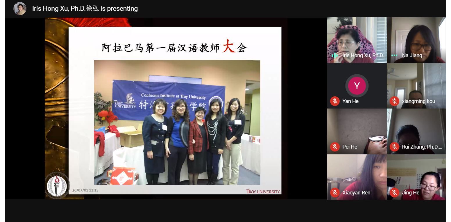 Dr. Xu shares pictures of her time with the Confucius Institute with the participants.