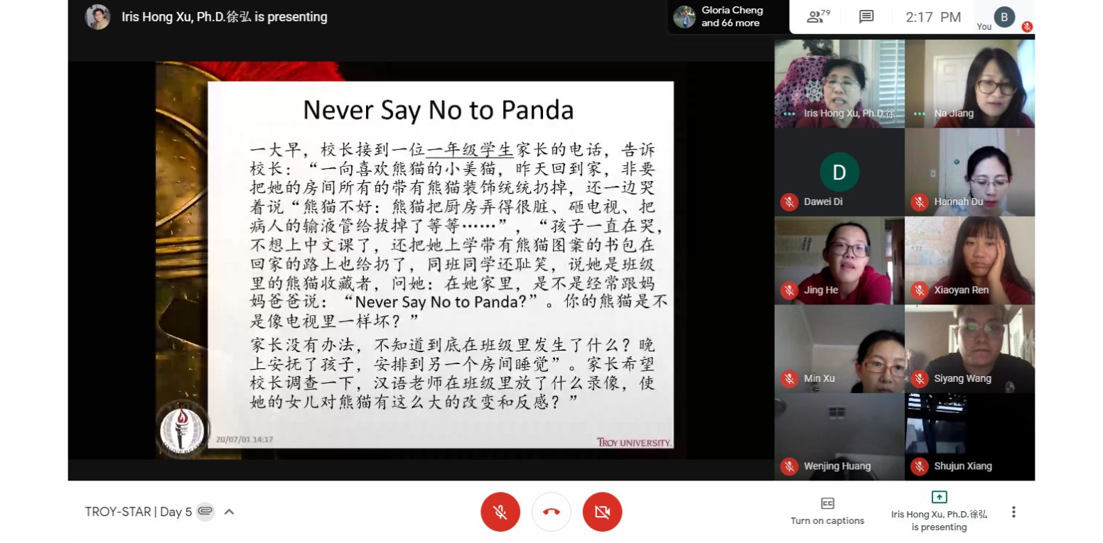 Dr. Xu explains the “Never Say No to Panda,” campaign. 