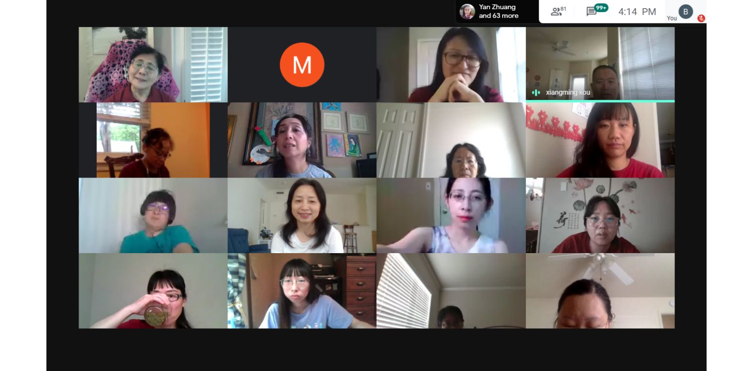 The participants ask questions about the presentation and Dr. Xu answers them. 