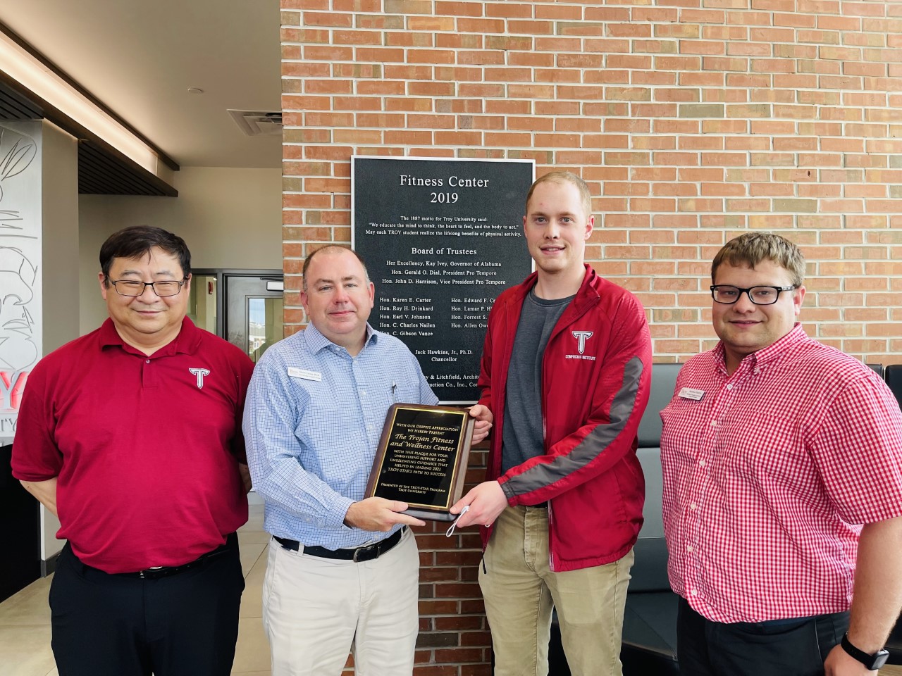 troy star gace the appreciation plauge to the wellness center