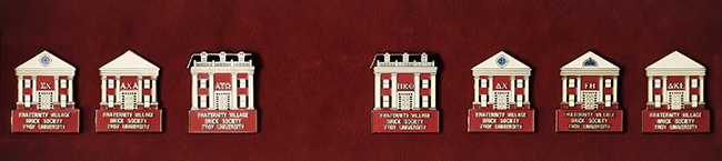 Fraternity Village Brick Society Lapel Pins