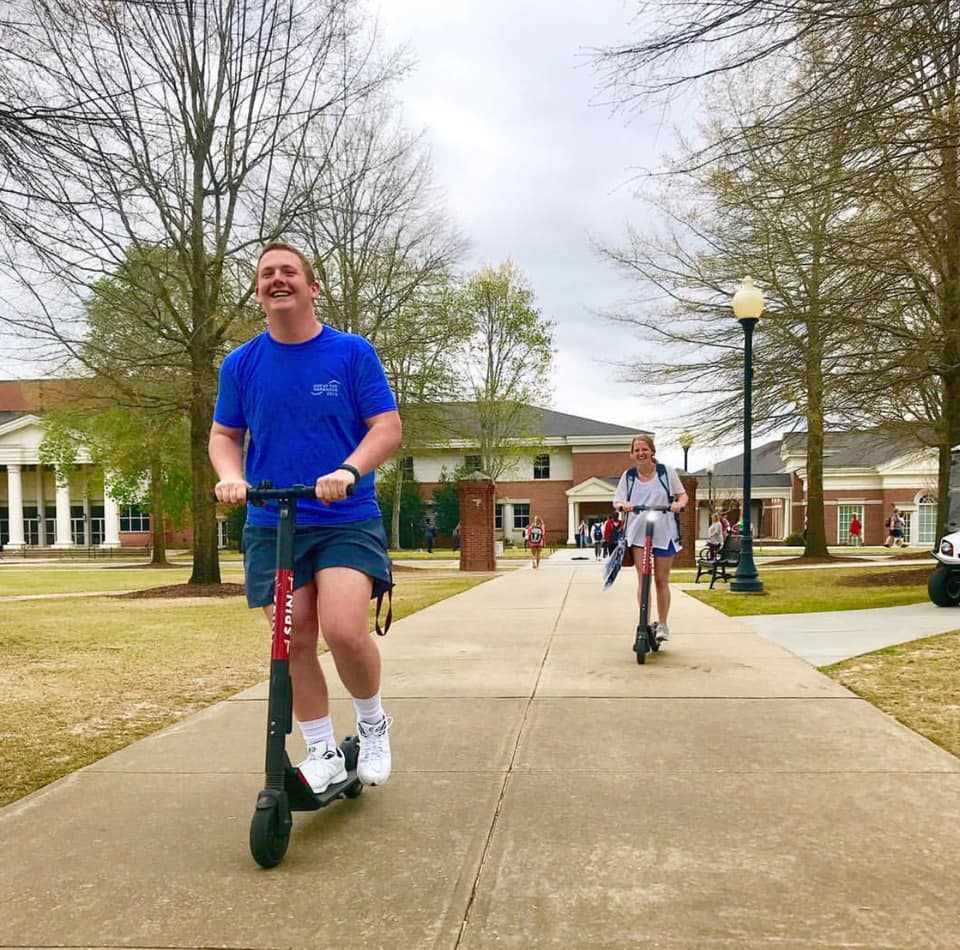 Spin Scooters at Troy University