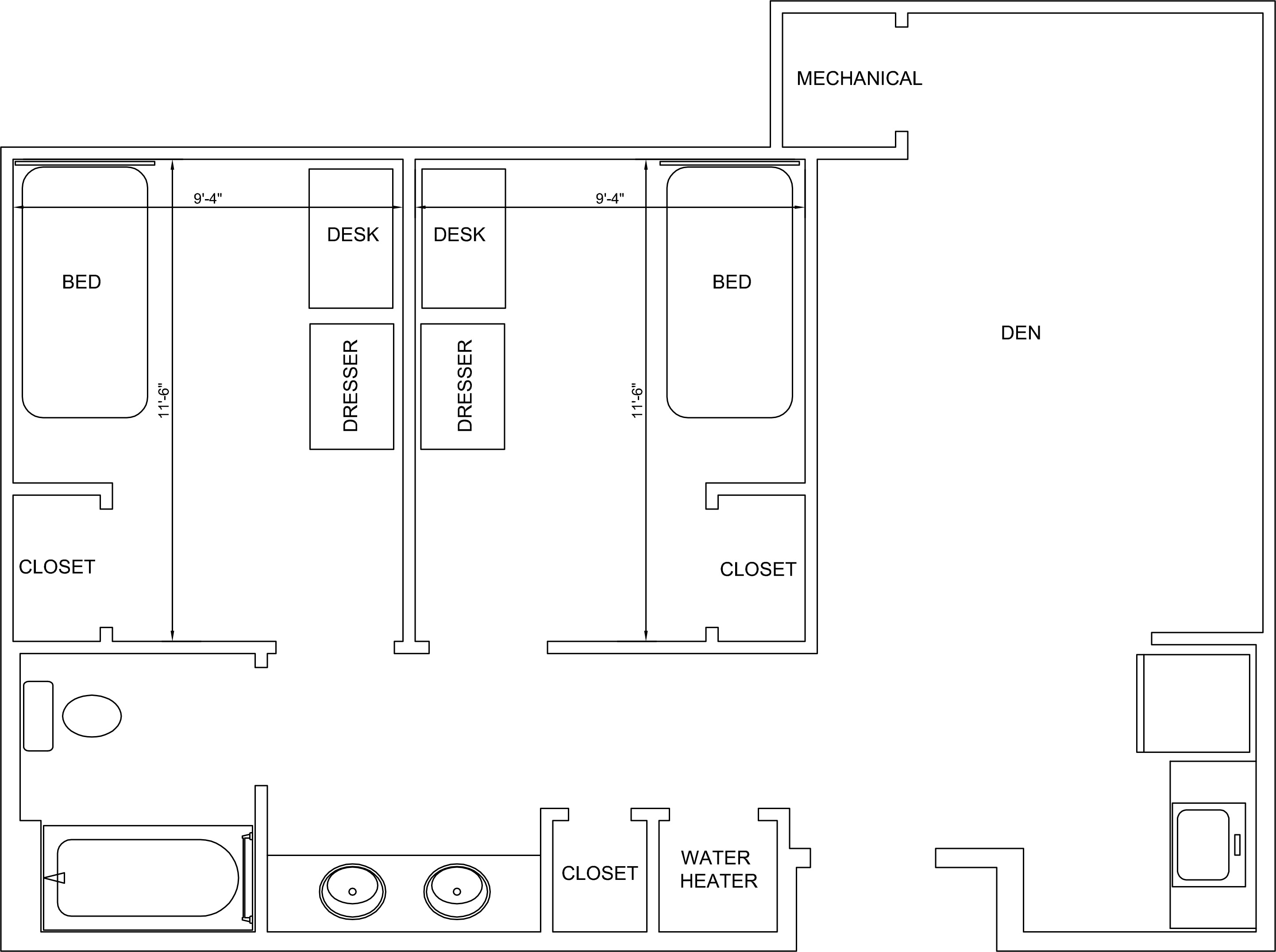 Trojan Village 2BR Floorplan