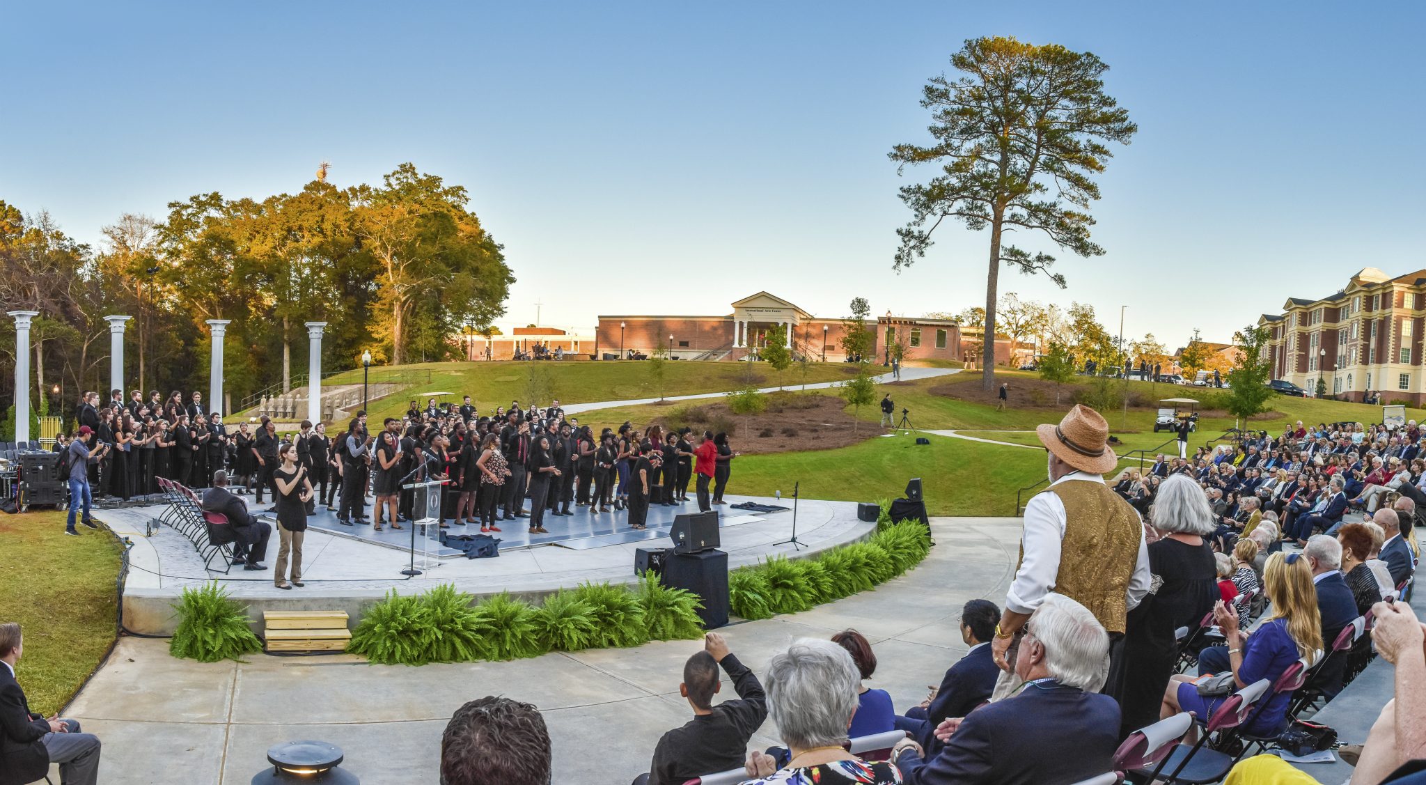 Event being held in the Troy University Amphitheater