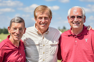 Dr. John W. Schmidt, Dr. David Bronner and Chancellor Hawkins at the 2017 tournamen