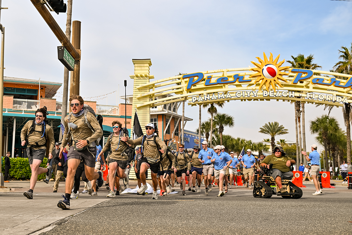ATO brothers arrived in Panama City Beach on Wednesday, beating their fundraising goal by $50,000.