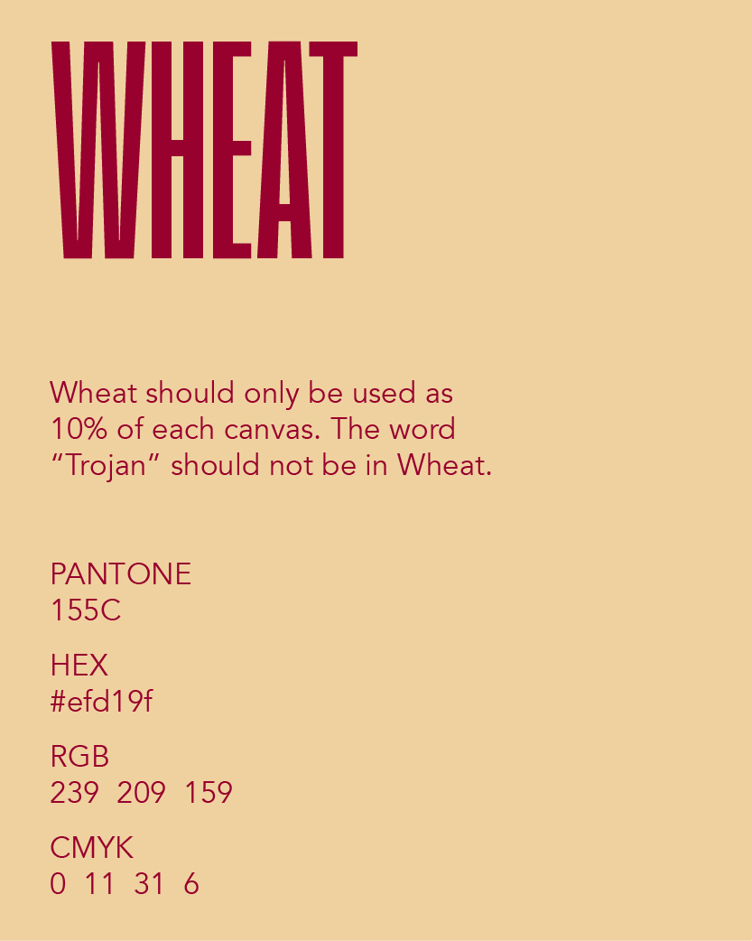 TROY's color pallet - wheat with hex codes