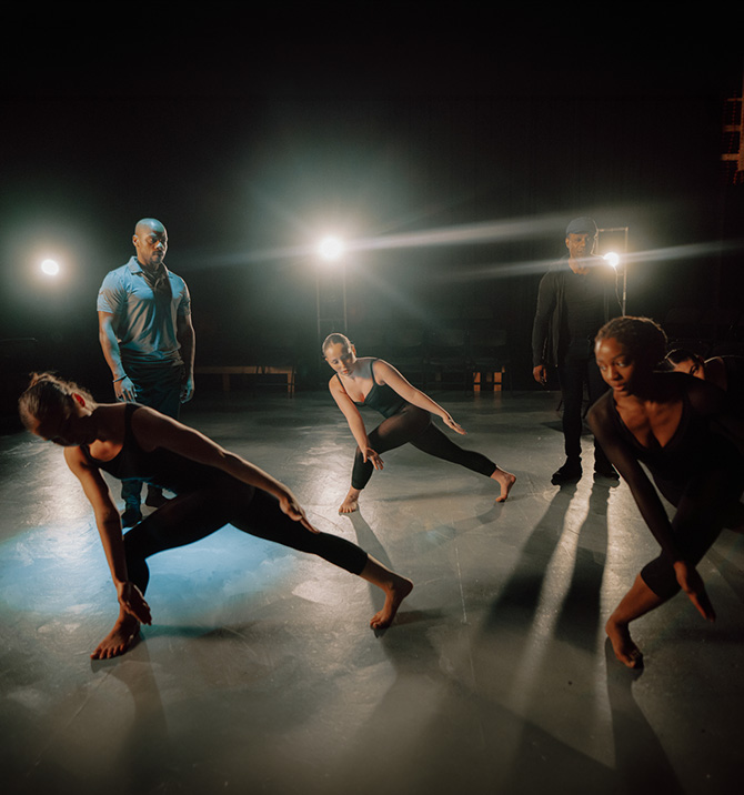 TROY dance students performing in Claudia Crosby Theater.