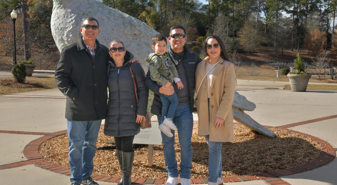 The Celiz family on their visit to TROY's main campus in Troy, AL. 