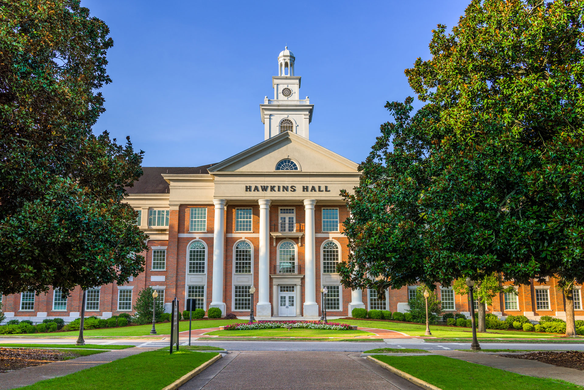 Hawkins Hall located on the Troy Campus.