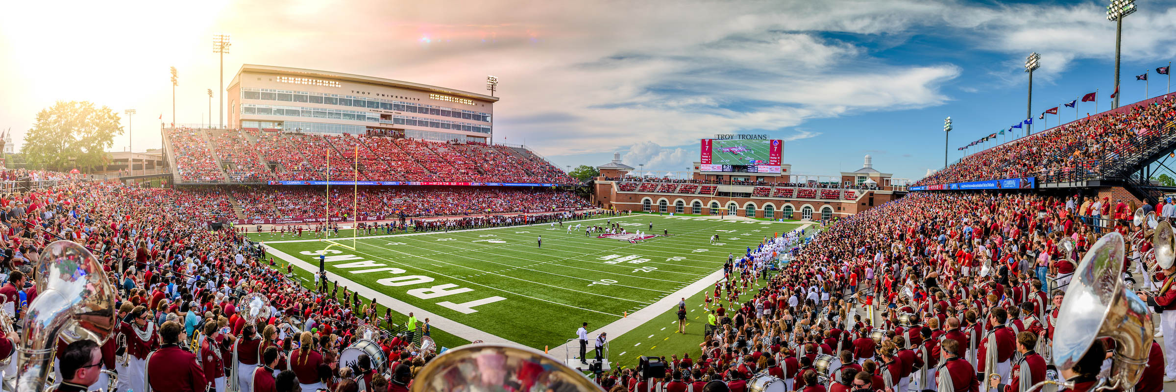 Veterans Memorial Stadium on game day