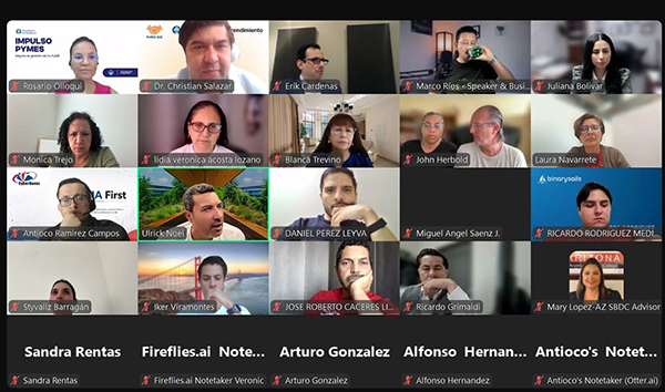 a screenshot of virtual attendees