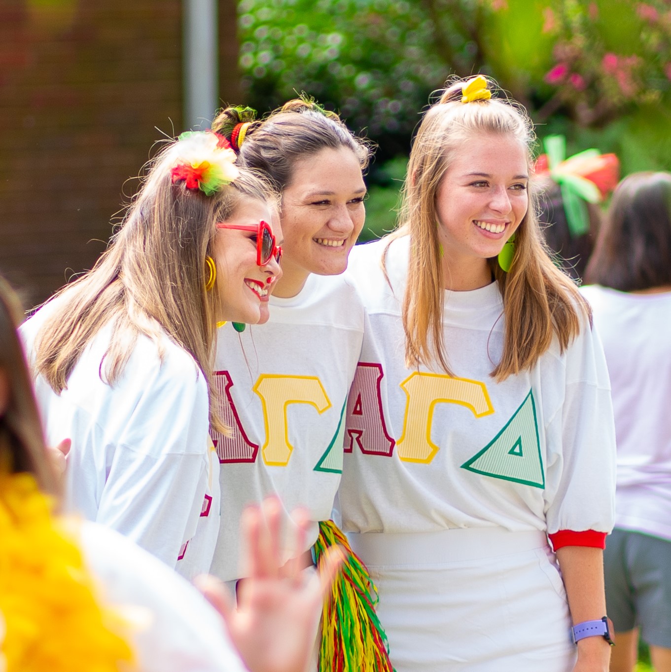 Alpha Gamma Delta sisters on bid day 2019