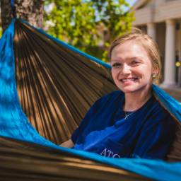 Student Relaxing in Hammock