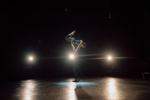 Students dancing on stage