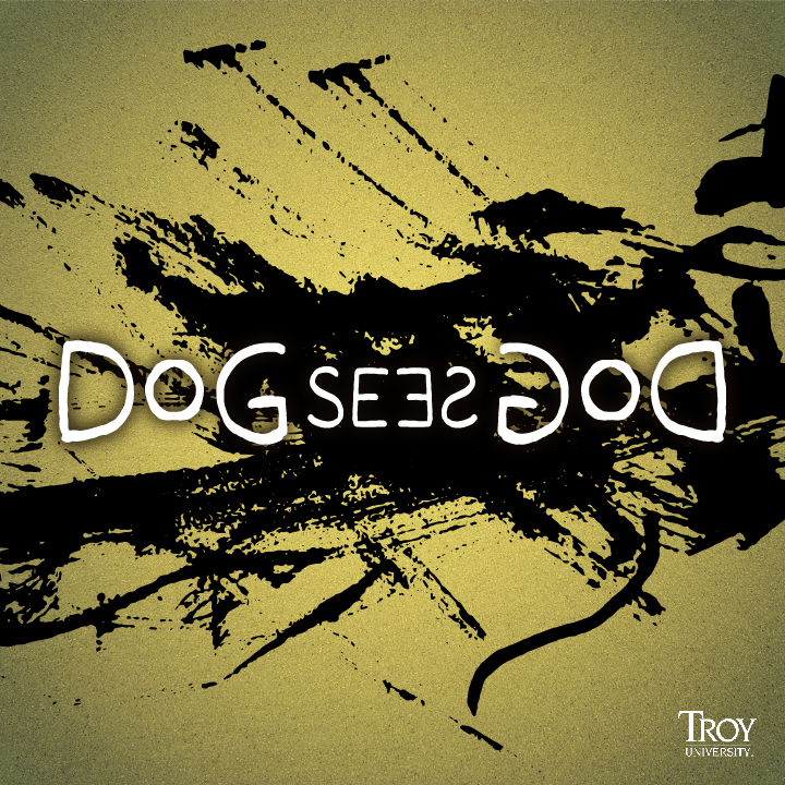 Dog sees dog poster image