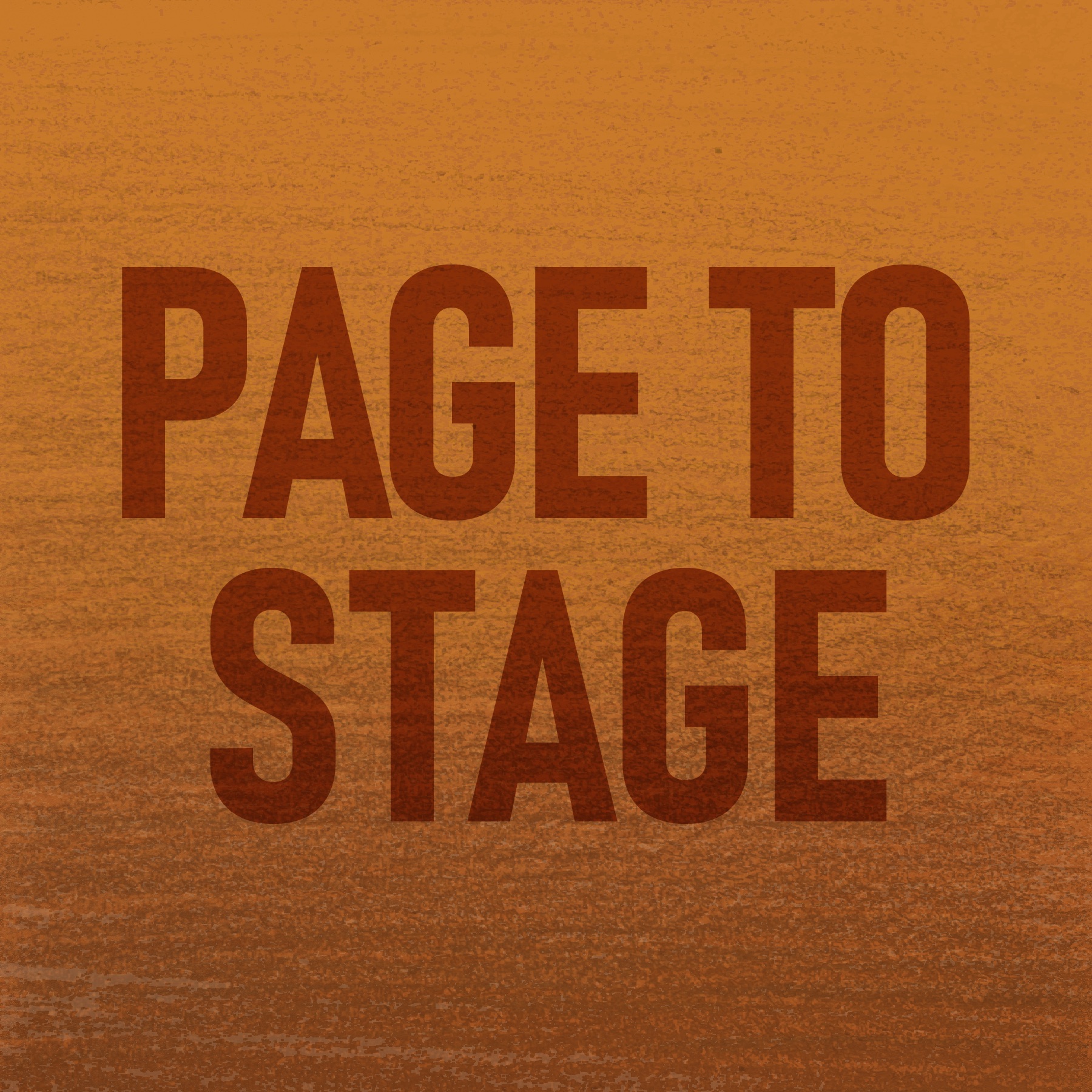 Orange tile featuring title PAGE TO STAGE