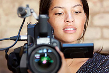young filmmaker at work