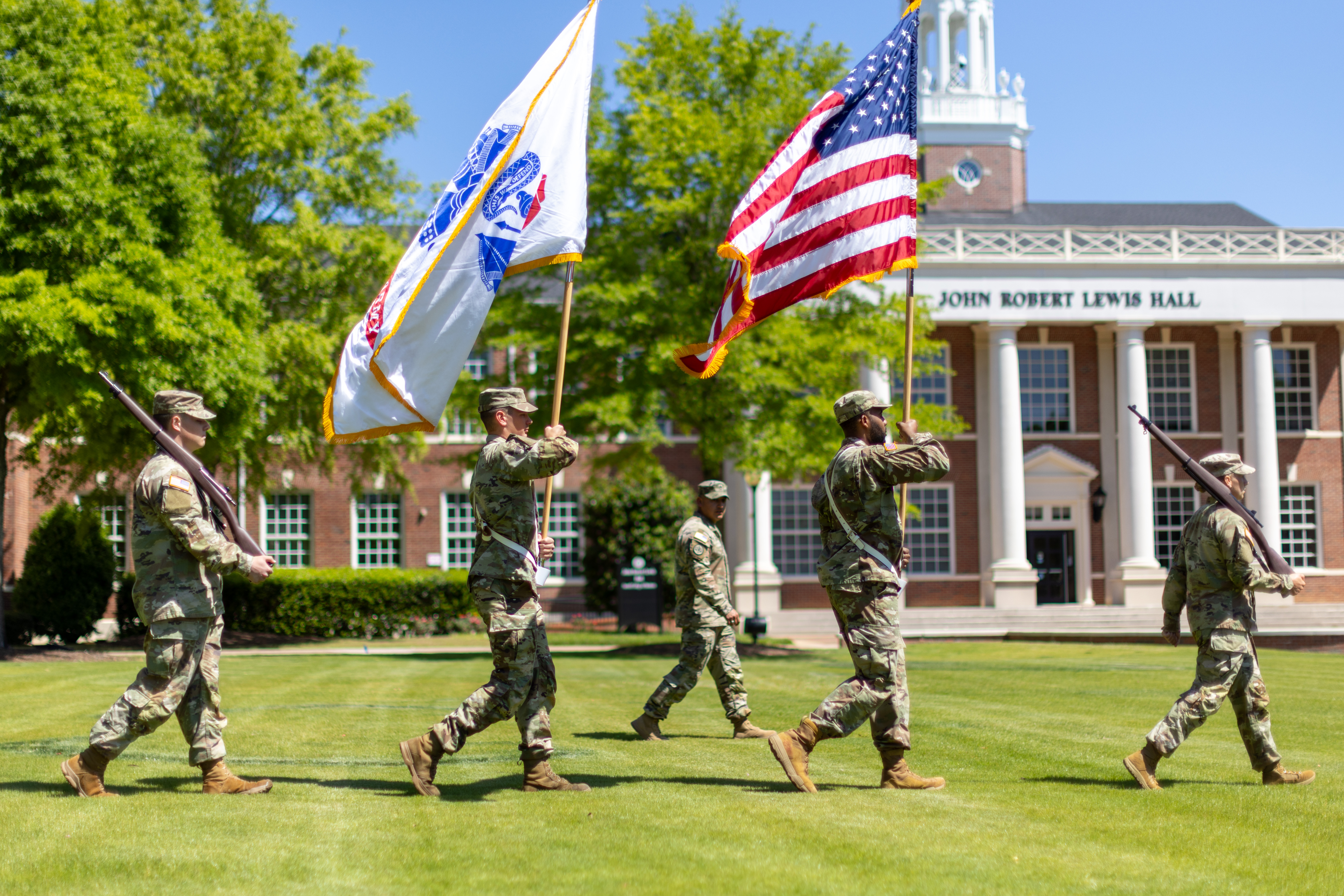 ROTC in front of John Robert Lewis