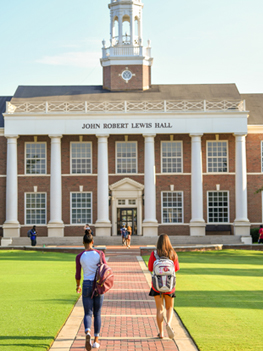 Students walking on Academic Quad