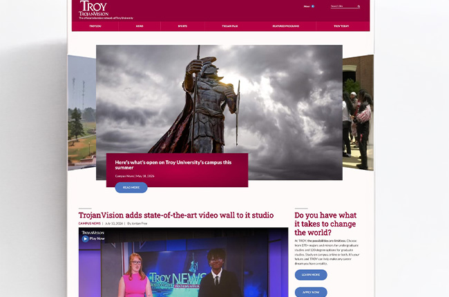 Screen Grab Image of the TrojanVision Blog